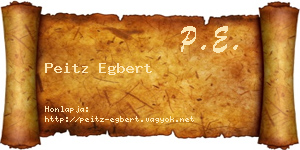 Peitz Egbert névjegykártya